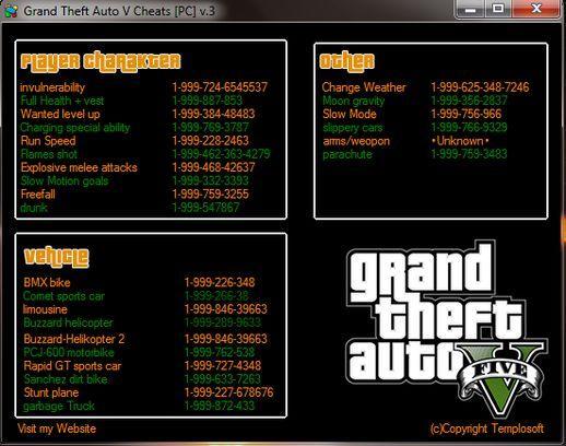 Grand Theft Auto V Cheat Table [PC]