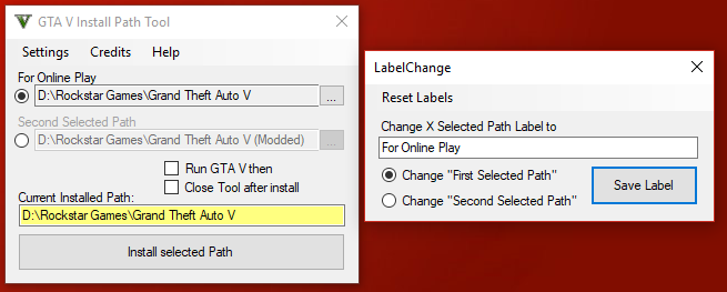 Gta installation path has not been. Install Label. Invalid install Path. GTA V installation Path has not been. GTA V installation Path has not been automatically detected please click ok.