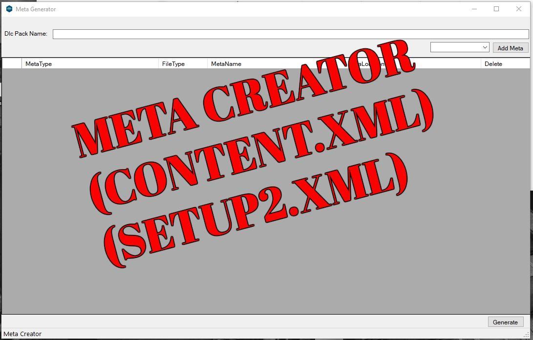 Dlc Meta Generator (content.xml and setup2.xml)