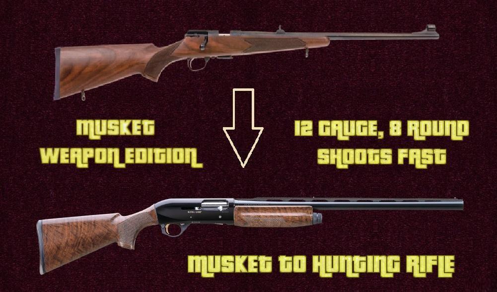 [ Weapon Edition ] : Musket to 12 Gauge Hunting Rifle