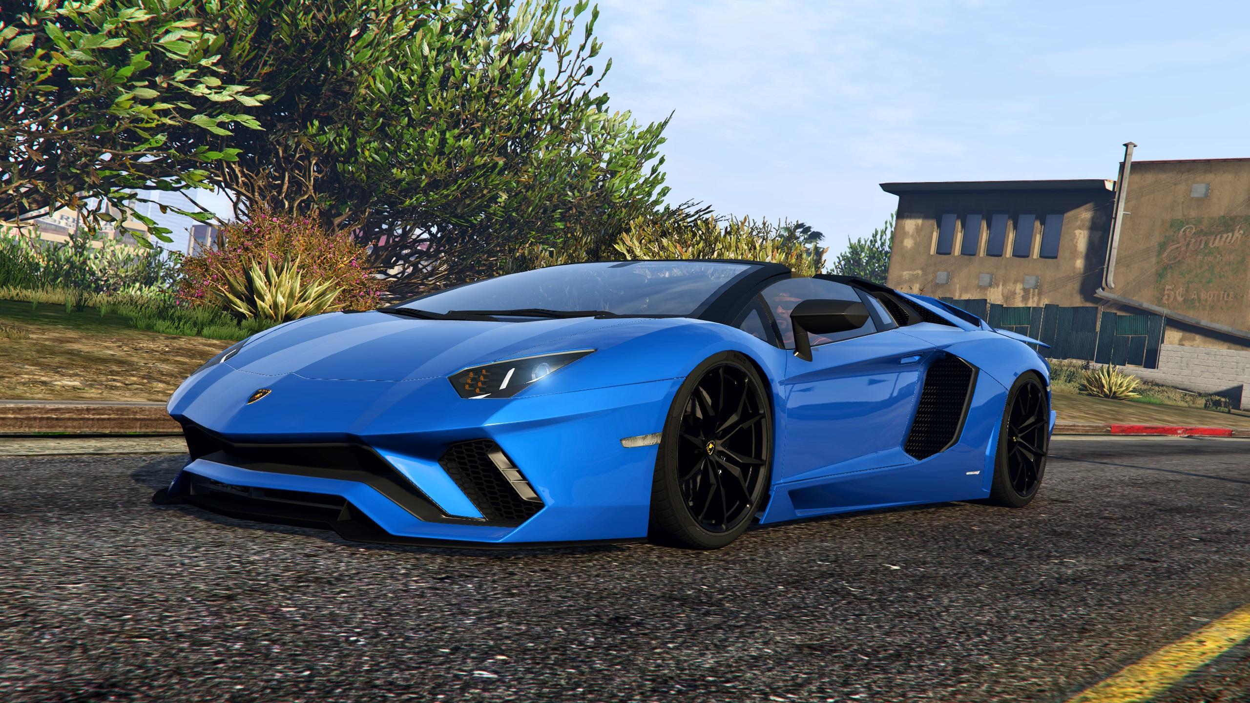 Aventador S Roadster Handling + Lights