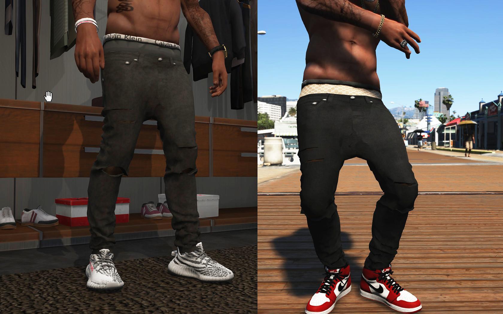 NEW Sagged skinny jeans for Franklin (Gucci, CK)