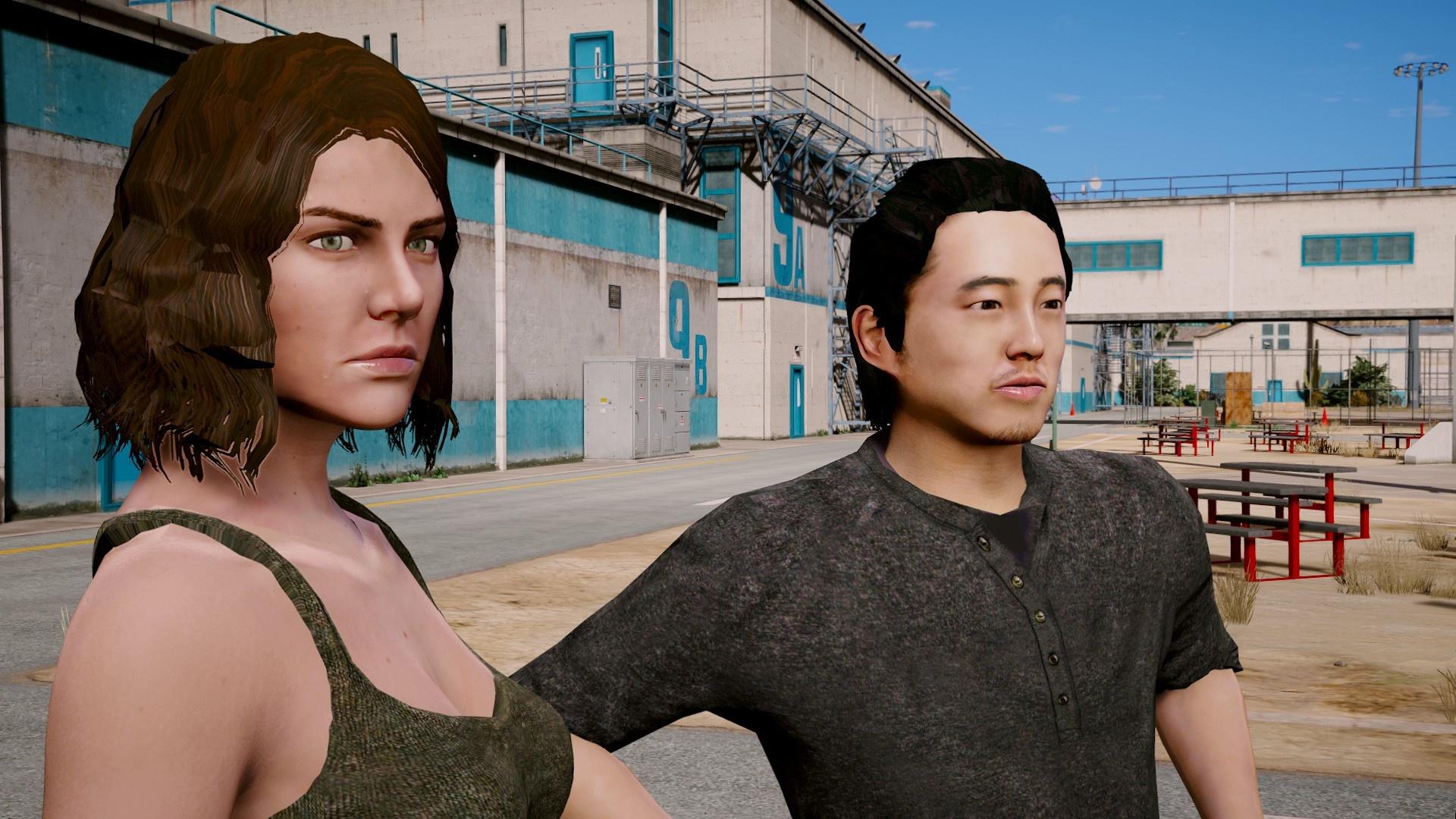 Addon peds gta 5. Maggie Rhee. Мэгги ТВД косплей. GTA 5 Glenn Rhee. Мэгги 84 игры.